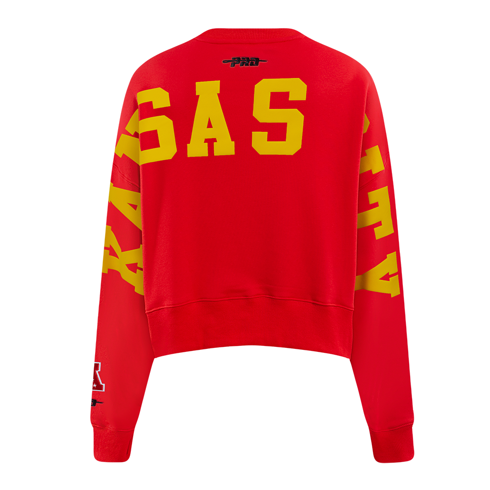 SUDADERA DE CUELLO REDONDO NFL KANSAS CITY CHIEFS WINGSPAN PARA MUJER