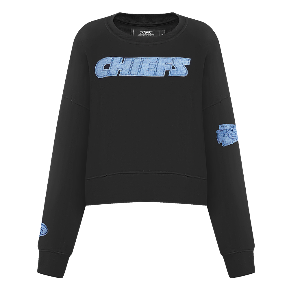 SUDADERA DE CUELLO REDONDO NFL KANSAS CITY CHIEFS VARSITY BLUES PARA MUJER