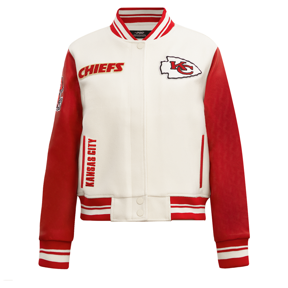 CHAMARRA UNIVERSITARIA NFL KANSAS CITY CHIEFS RETRO CLASSICS PARA MUJER