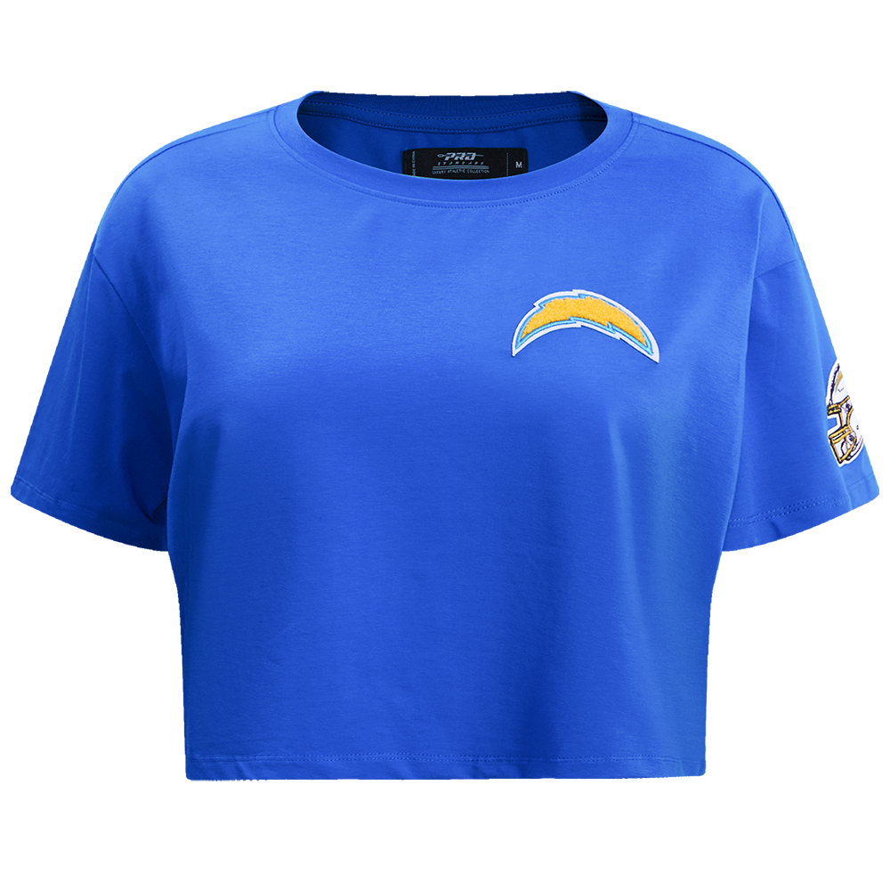 PLAYERA CROP NFL LOS ANGELES CHARGERS CLASSIC ESSENTIALS PARA MUJER