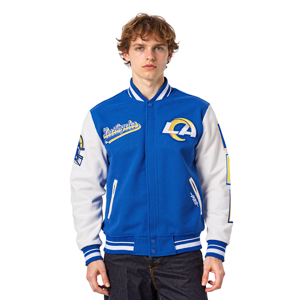 CHAMARRA UNIVERSITARIA NFL LOS ANGELES RAMS SCRIPT TAIL