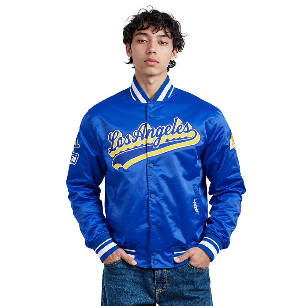 CHAMARRA DE SATÍN NFL LOS ANGELES RAMS SCRIPT TAIL