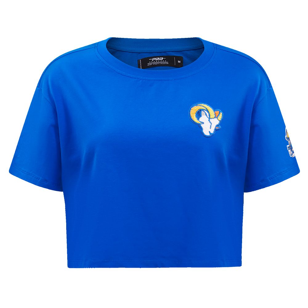 PLAYERA CROP NFL LOS ANGELES RAMS CLASSIC ESSENTIALS PARA MUJER
