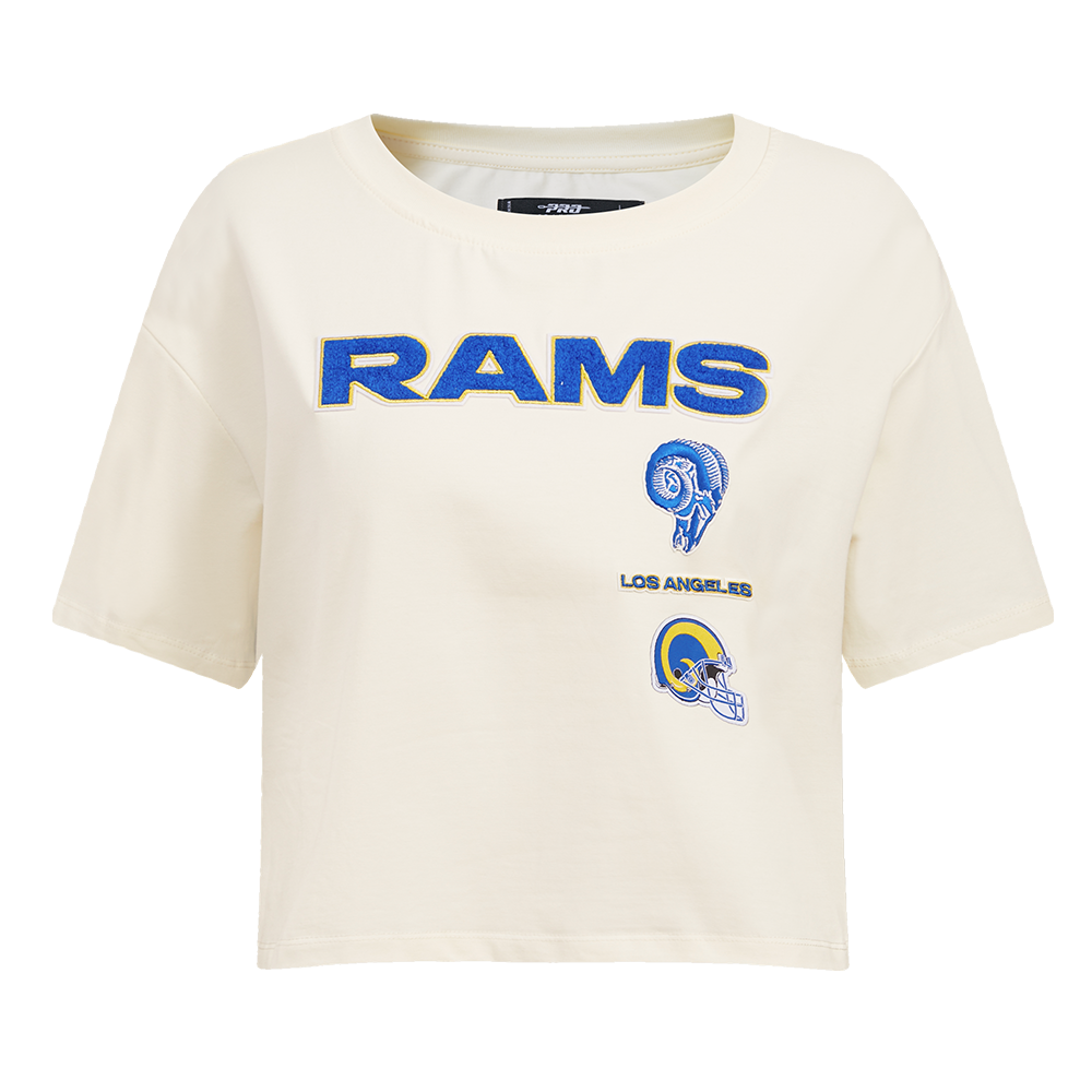 PLAYERA CROP NFL LOS ANGELES RAMS RETRO CLASSICS PARA MUJER