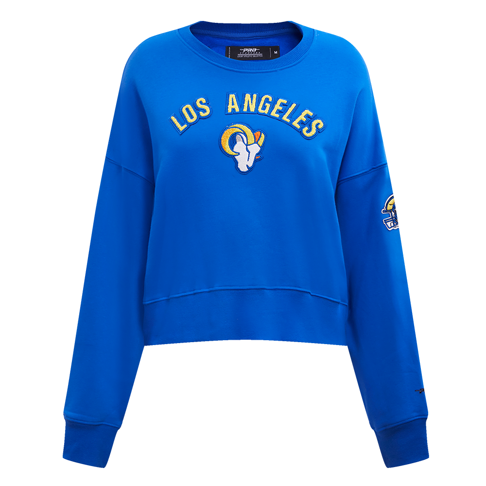 SUDADERA DE CUELLO REDONDO NFL LOS ANGELES RAMS CLASSIC CHENILLE PARA MUJER