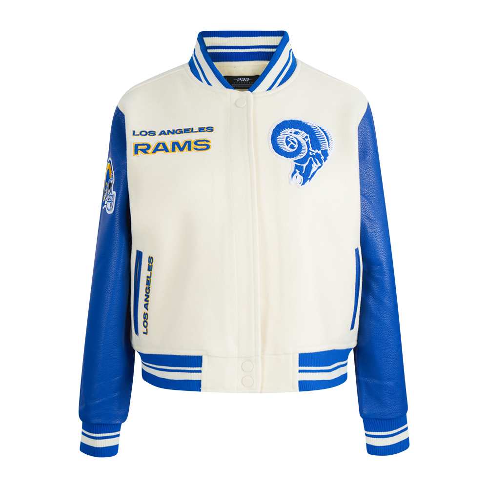 CHAMARRA UNIVERSITARIA NFL LOS ANGELES RAMS RETRO CLASSICS PARA MUJER