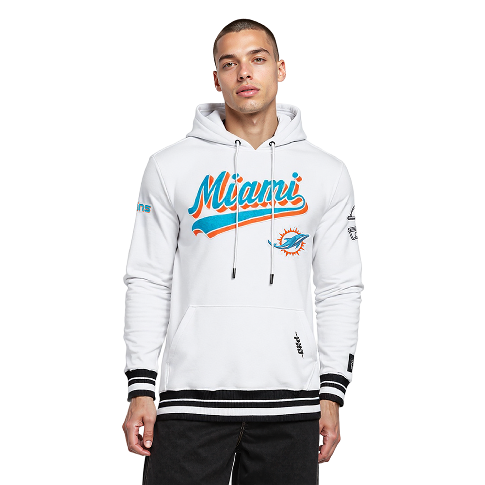 SUDADERA CON GORRO NFL MIAMI DOLPHINS SCRIPT TAIL