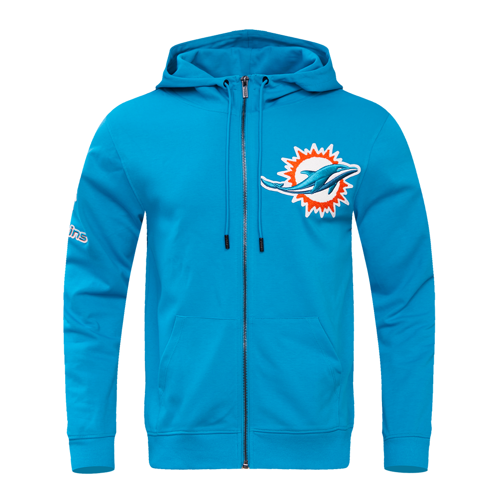 SUDADERA CON CIERRE NFL MIAMI DOLPHINS CLASSIC CHENILLE