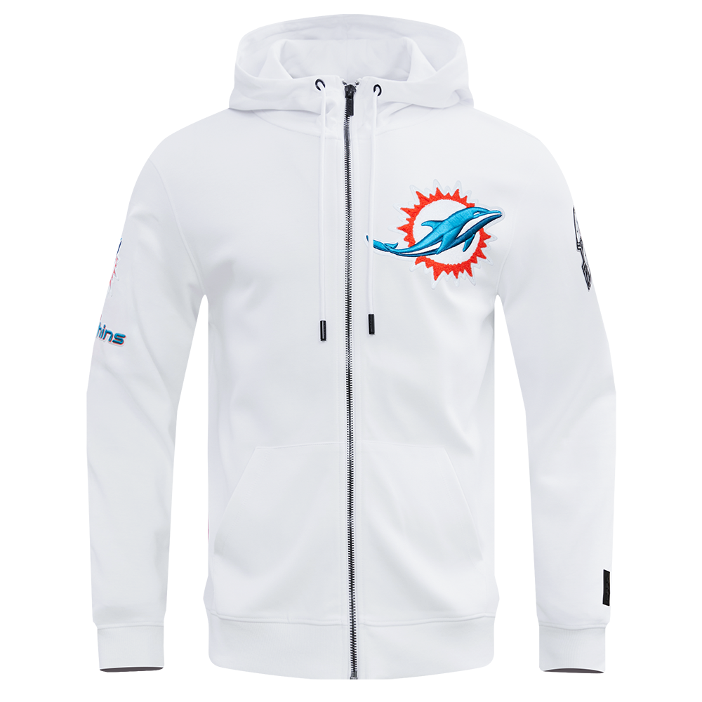 SUDADERA CON CIERRE NFL MIAMI DOLPHINS CLASSIC CHENILLE