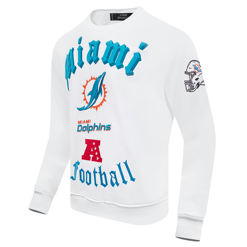 SUDADERA DE CUELLO REDONDO NFL MIAMI DOLPHINS OLD ENGLISH