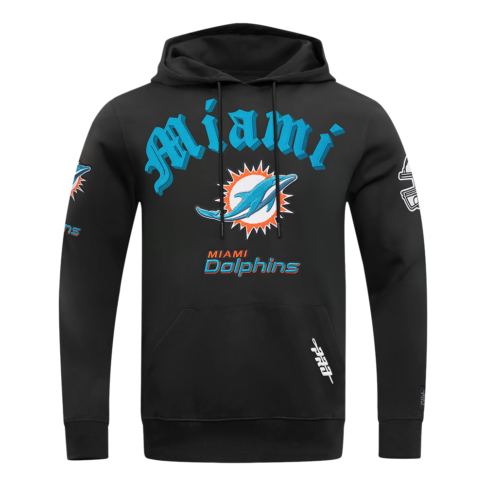 SUDADERA CON GORRO NFL MIAMI DOLPHINS OLD ENGLISH