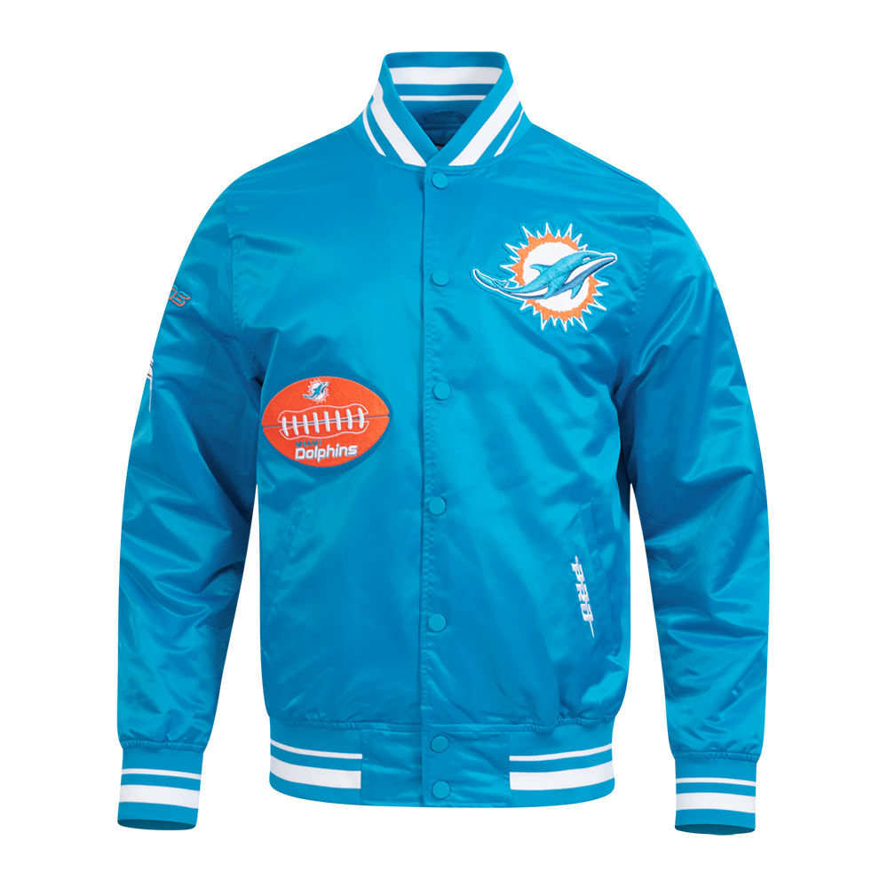 CHAMARRA DE SATÍN NFL MIAMI DOLPHINS OLD ENGLISH