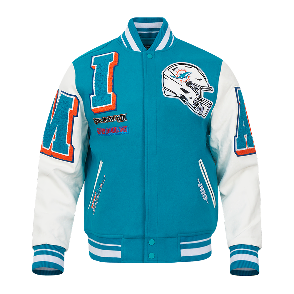 CHAMARRA UNIVERSITARIA NFL MIAMI DOLPHINS MASH UP