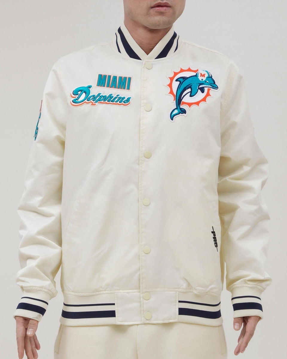 CHAMARRA DE SATÍN NFL MIAMI DOLPHINS RETRO CLASSICS