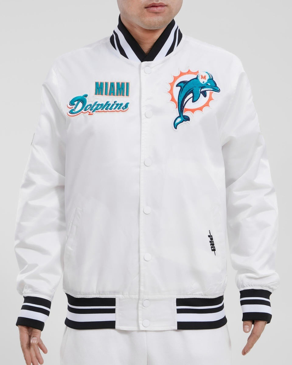 CHAMARRA DE SATÍN NFL MIAMI DOLPHINS RETRO CLASSICS