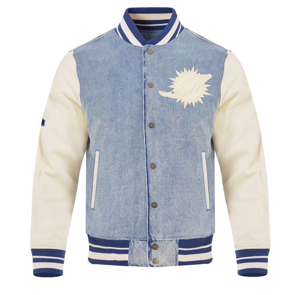 CHAMARRA DE MEZCLILLA NFL MIAMI DOLPHINS VARSITY BLUES