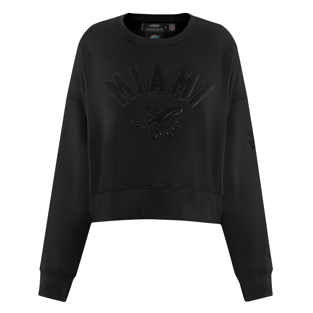SUDADERA DE CUELLO REDONDO NFL MIAMI DOLPHINS CLASSIC 3BK PARA MUJER