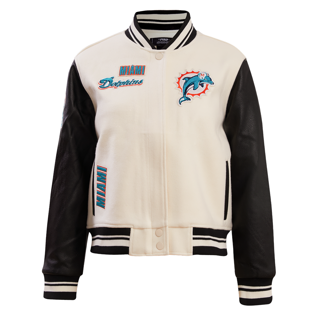 CHAMARRA UNIVERSITARIA NFL MIAMI DOLPHINS RETRO CLASSICS PARA MUJER