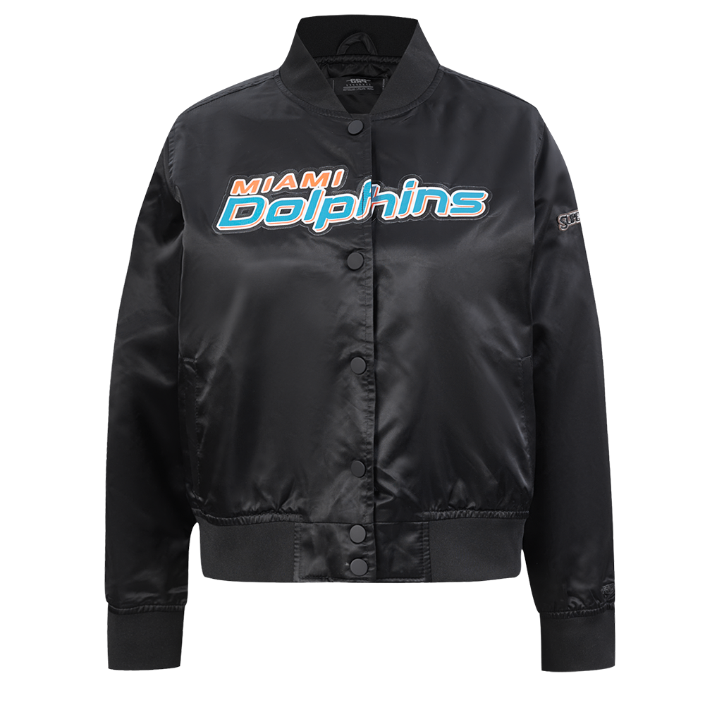 CHAMARRA DE SATÍN NFL MIAMI DOLPHINS CLASSIC ESSENTIALS PARA MUJER