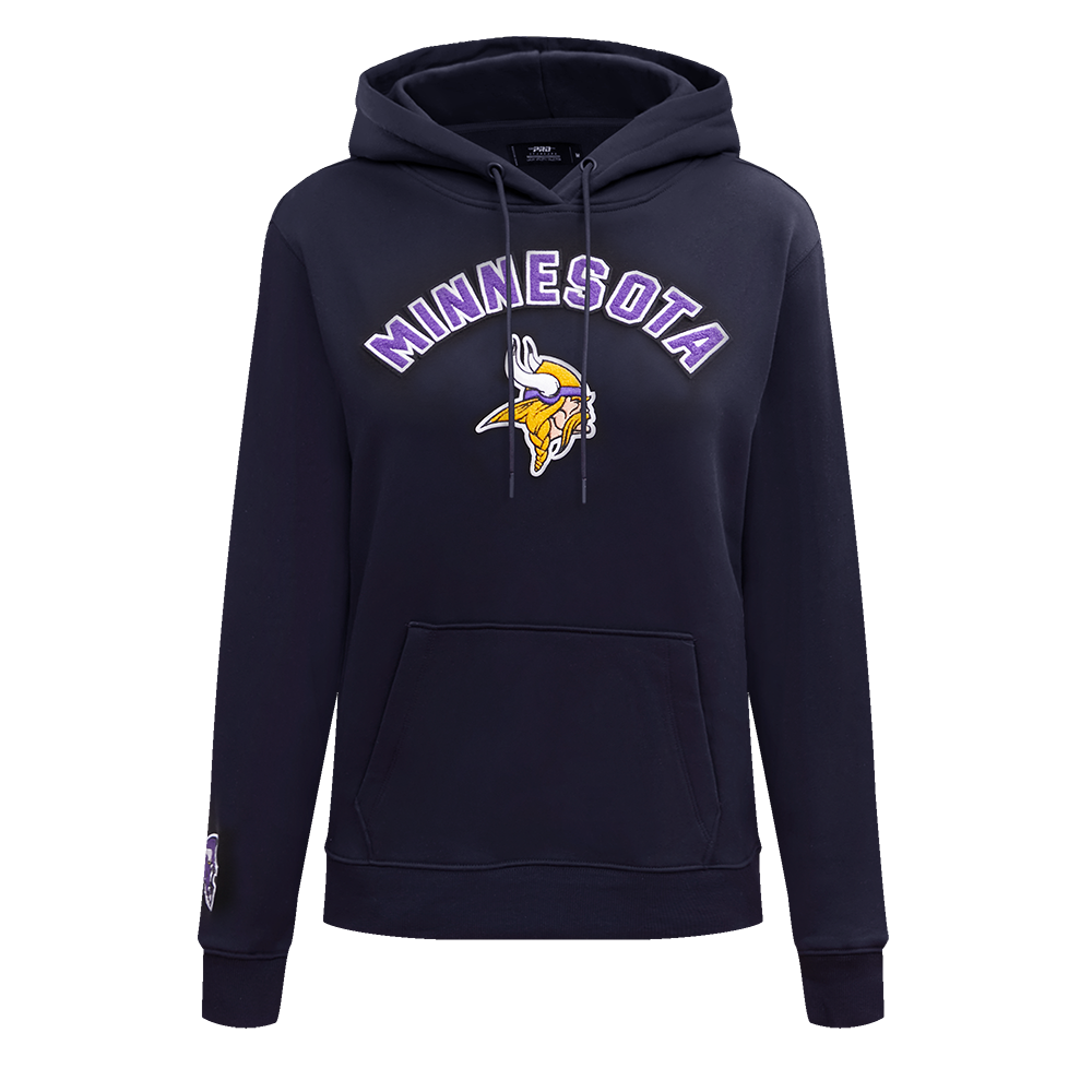 SUDADERA CON GORRO NFL MINNESOTA VIKINGS CLASSIC ESSENTIALS PARA MUJER