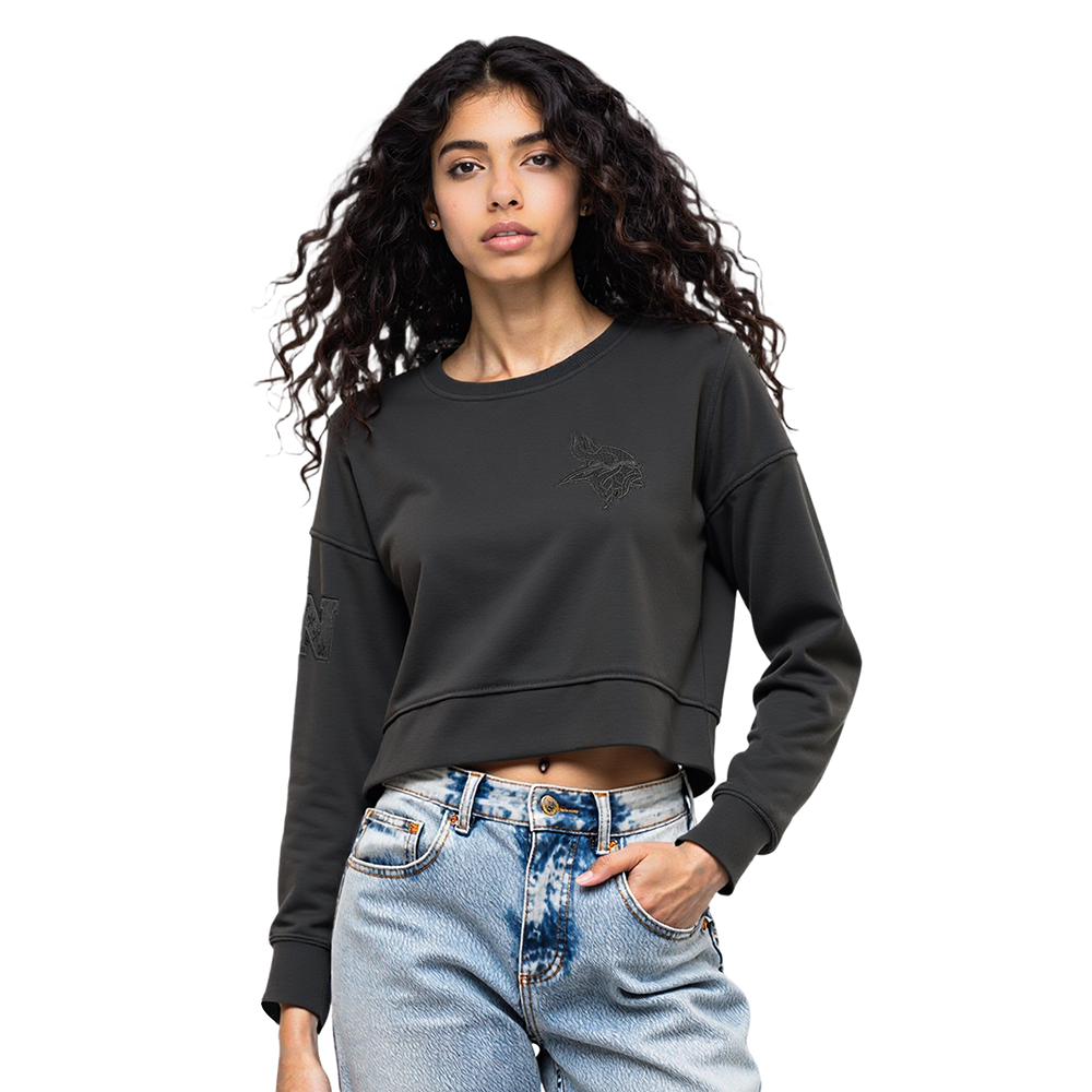 SUDADERA DE CUELLO REDONDO NFL MINNESOTA VIKINGS NEUTRAL PARA MUJER