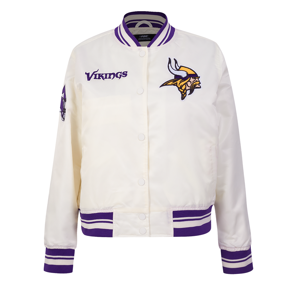 CHAMARRA DE SATÍN NFL MINNESOTA VIKINGS RETRO CLASSICS PARA MUJER