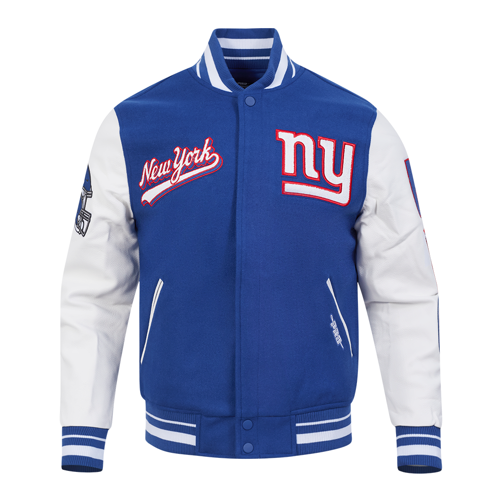CHAMARRA UNIVERSITARIA NFL NEW YORK GIANTS SCRIPT TAIL
