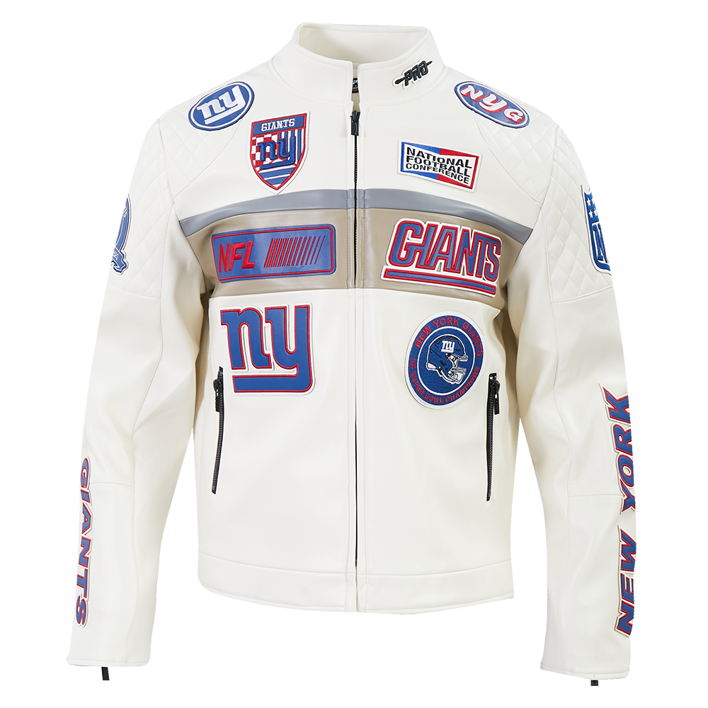 CHAMARRA DE PIEL NFL NEW YORK GIANTS MOTO JACKET
