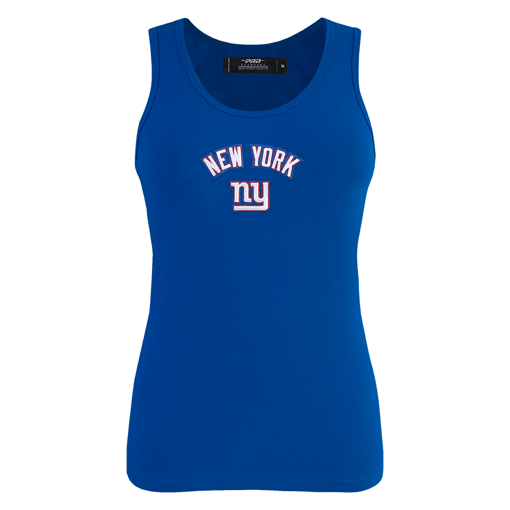 PLAYERA DE TIRANTES DE CORTE RELAJADO NFL NEW YORK GIANTS CLASSIC CHENILLE PARA MUJER