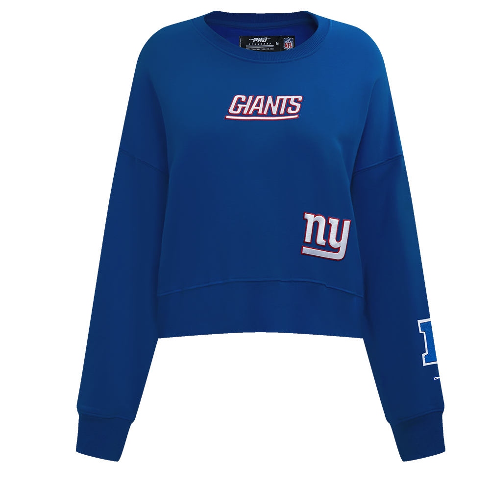 SUDADERA DE CUELLO REDONDO NFL NEW YORK GIANTS WINGSPAN PARA MUJER