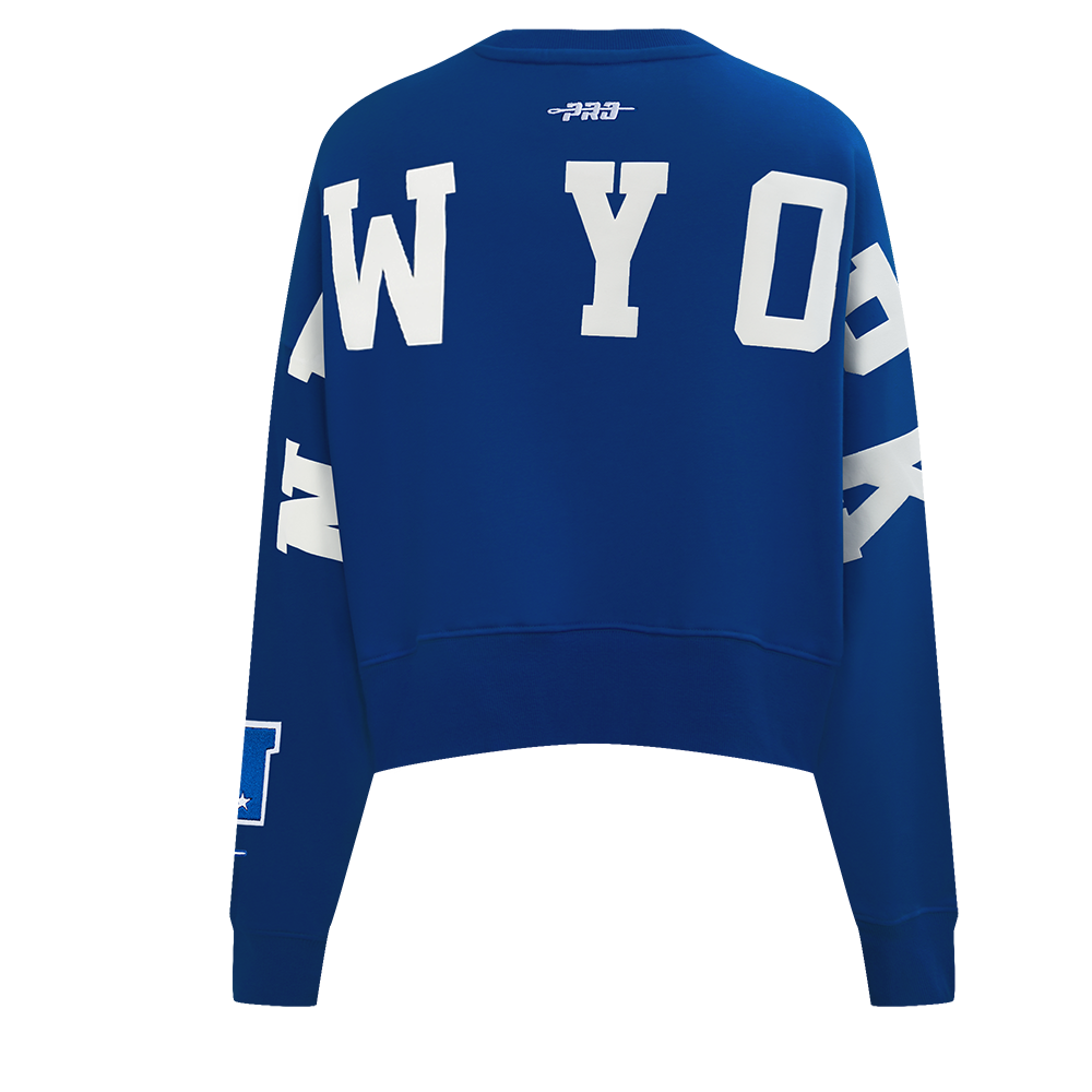 SUDADERA DE CUELLO REDONDO NFL NEW YORK GIANTS WINGSPAN PARA MUJER