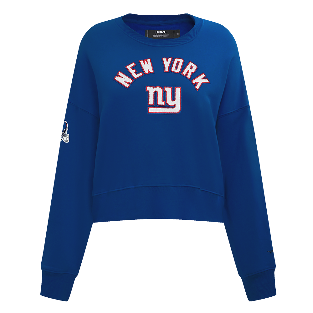 SUDADERA DE CUELLO REDONDO NFL NEW YORK GIANTS CLASSIC ESSENTIALS PARA MUJER