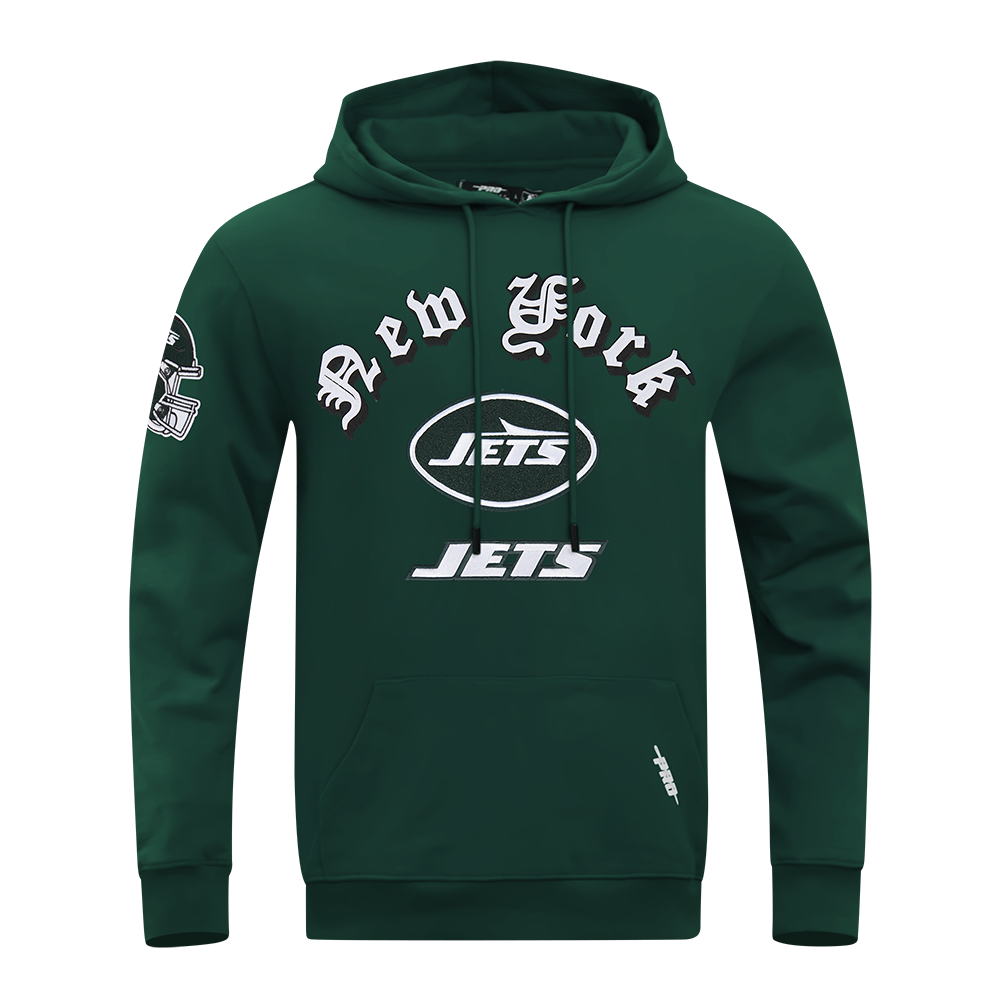 SUDADERA CON GORRO NFL NEW YORK JETS OLD ENGLISH