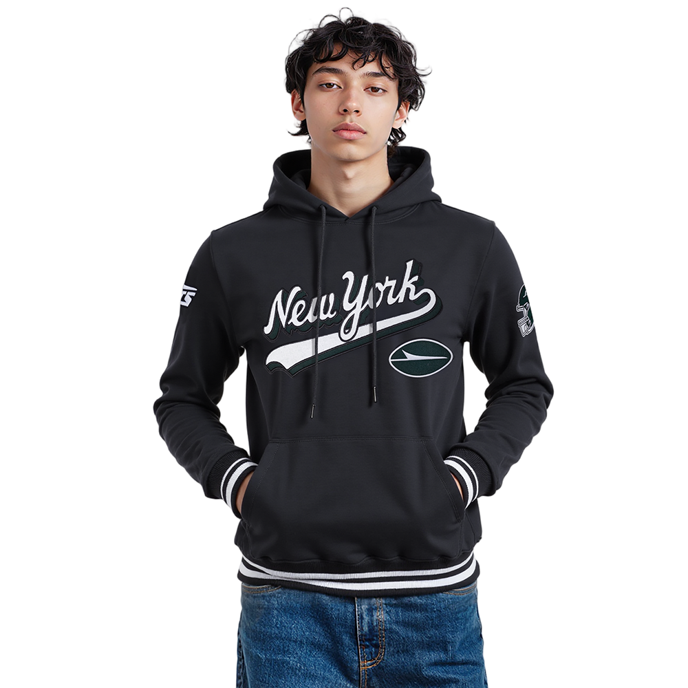 SUDADERA CON GORRO NFL NEW YORK JETS SCRIPT TAIL