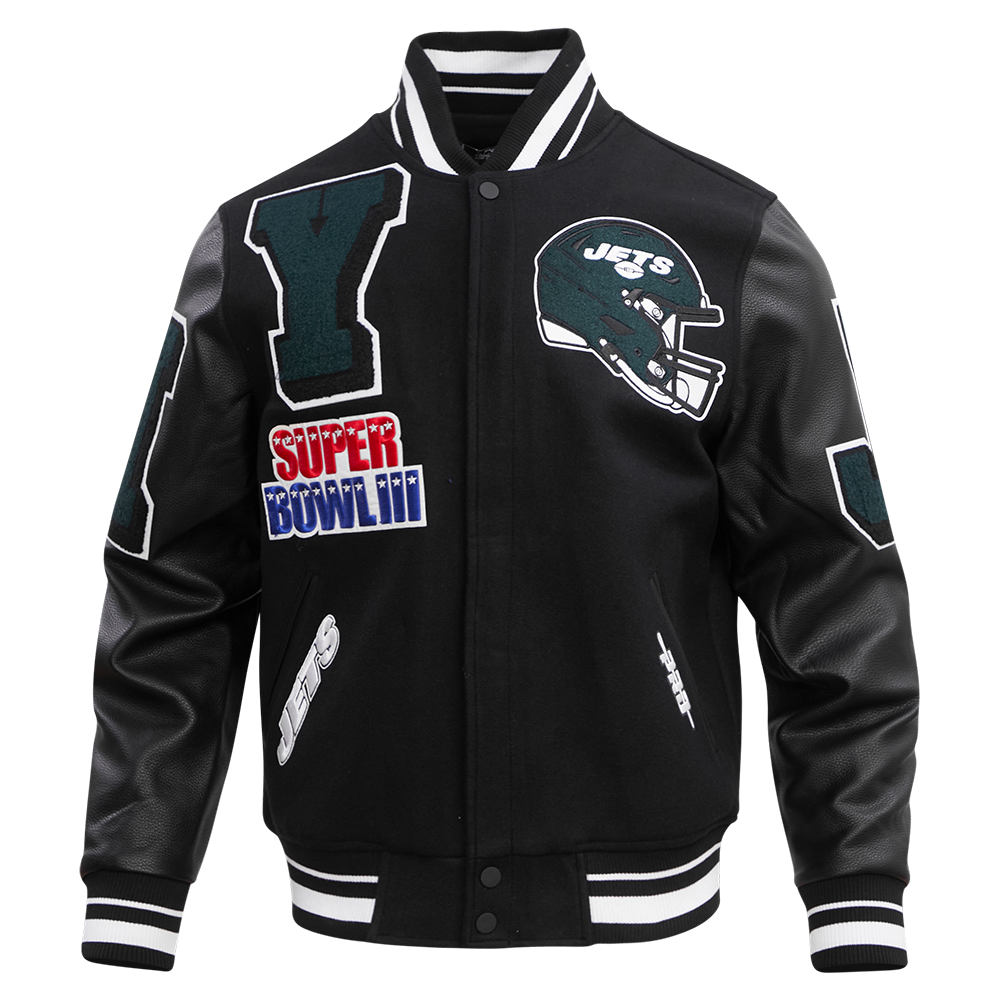 CHAMARRA UNIVERSITARIA NFL NEW YORK JETS MASH UP