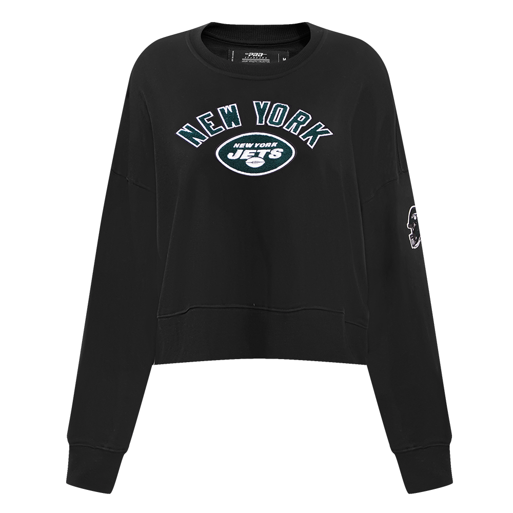 SUDADERA DE CUELLO REDONDO NFL NEW YORK JETS CLASSIC ESSENTIALS PARA MUJER