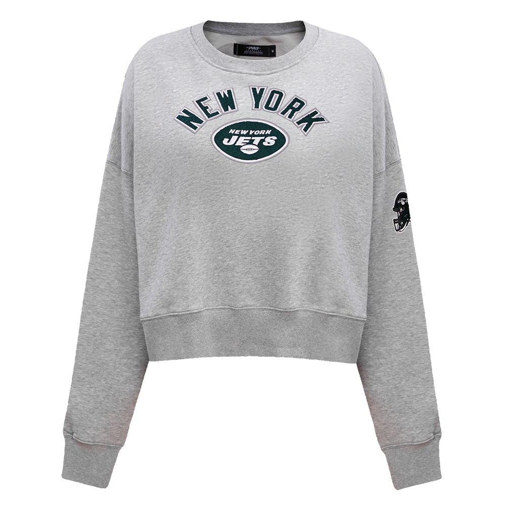 SUDADERA DE CUELLO REDONDO NFL NEW YORK JETS CLASSIC ESSENTIALS PARA MUJER