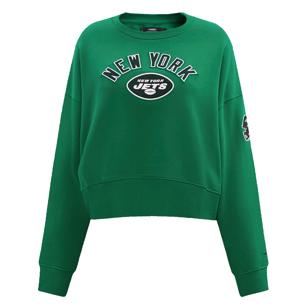 SUDADERA DE CUELLO REDONDO NFL NEW YORK JETS CLASSIC ESSENTIALS PARA MUJER