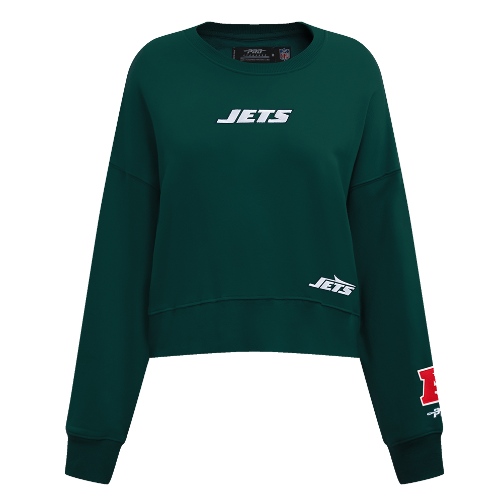 SUDADERA DE CUELLO REDONDO NFL NEW YORK JETS WINGSPAN PARA MUJER