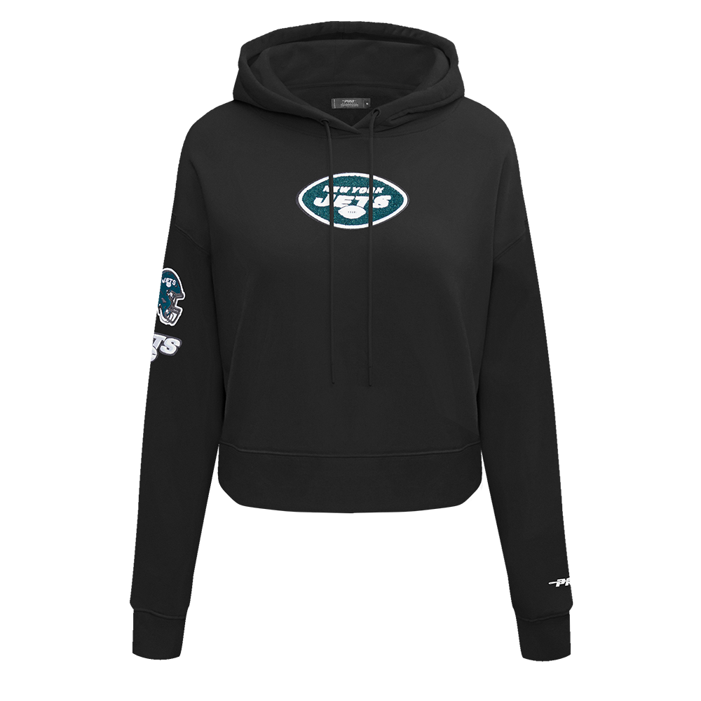 SUDADERA CON GORRO NFL NEW YORK JETS CLASSIC ESSENTIALS PARA MUJER