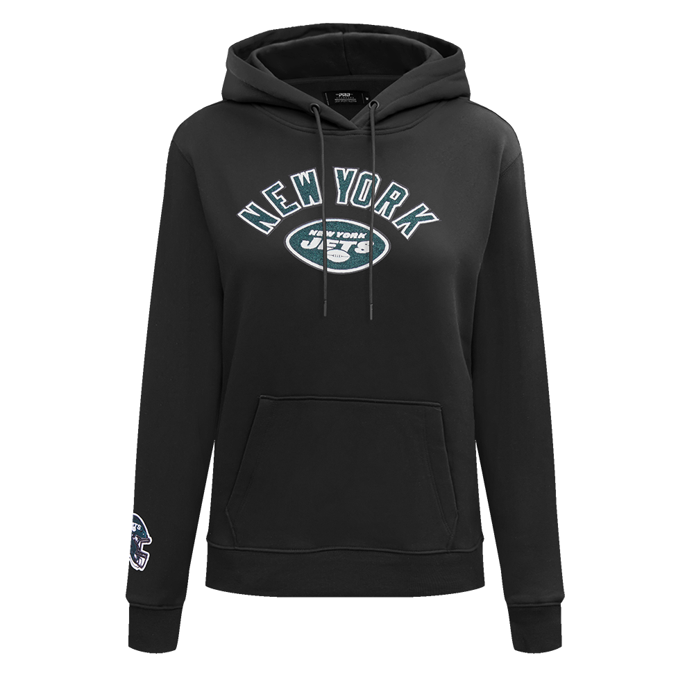 SUDADERA CON GORRO NFL NEW YORK JETS CLASSIC ESSENTIALS PARA MUJER