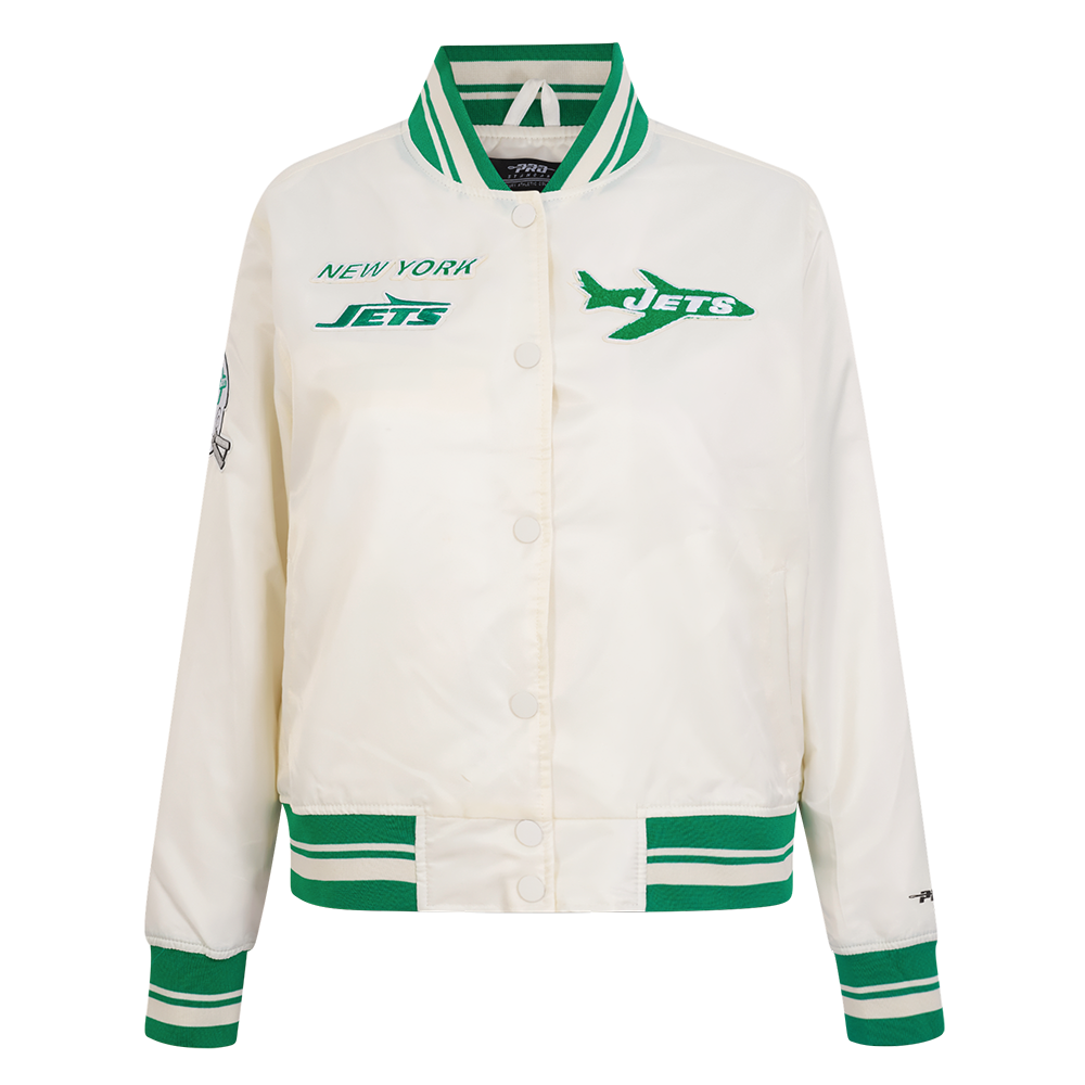 CHAMARRA DE SATÍN NFL NEW YORK JETS RETRO CLASSICS PARA MUJER