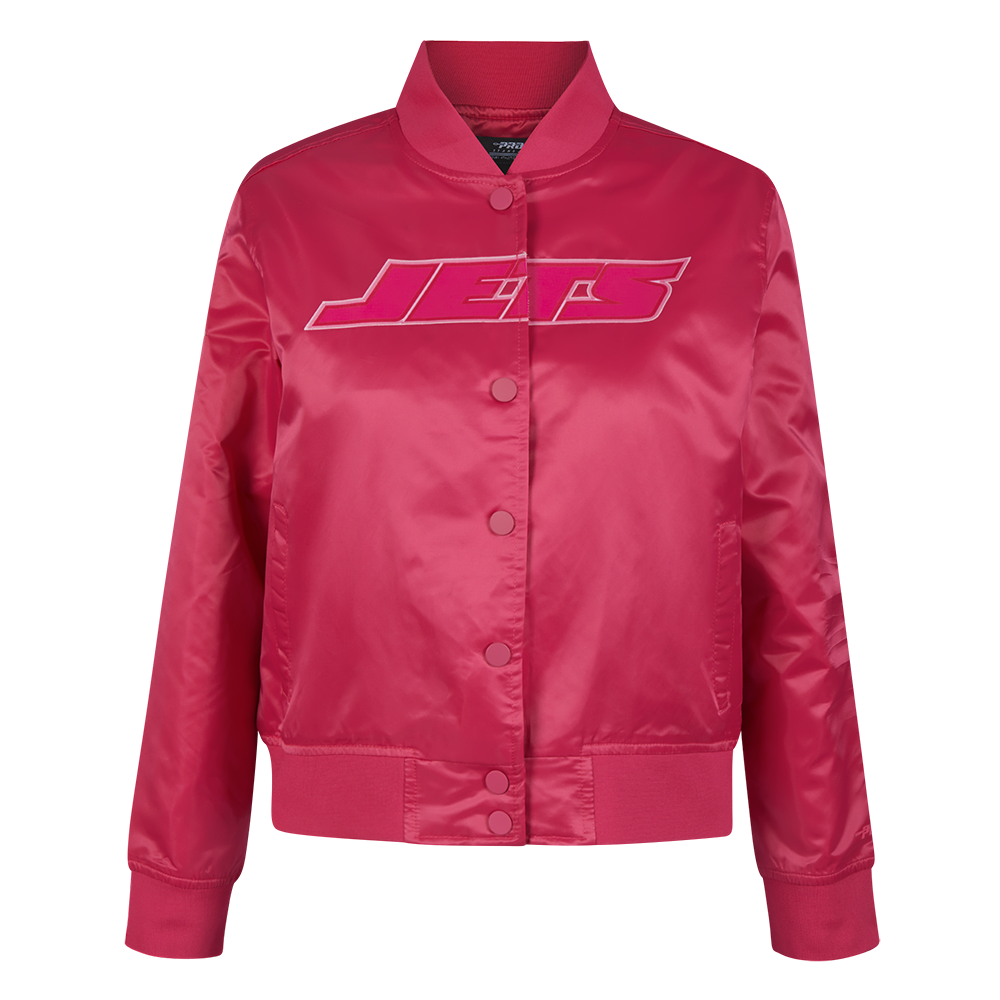 CHAMARRA DE SATIN NFL NEW YORK JETS CLASSIC TRIPLE PINK PARA MUJER