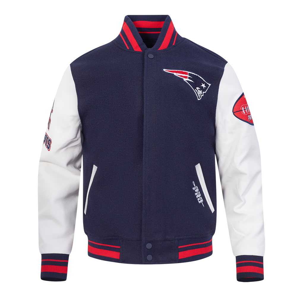 CHAMARRA UNIVERSITARIA NFL NEW ENGLAND PATRIOTS OLD ENGLISH