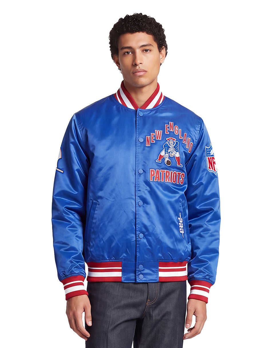 CHAMARRA DE SATIN NFL NEW ENGLAND PATRIOTS ON TOP