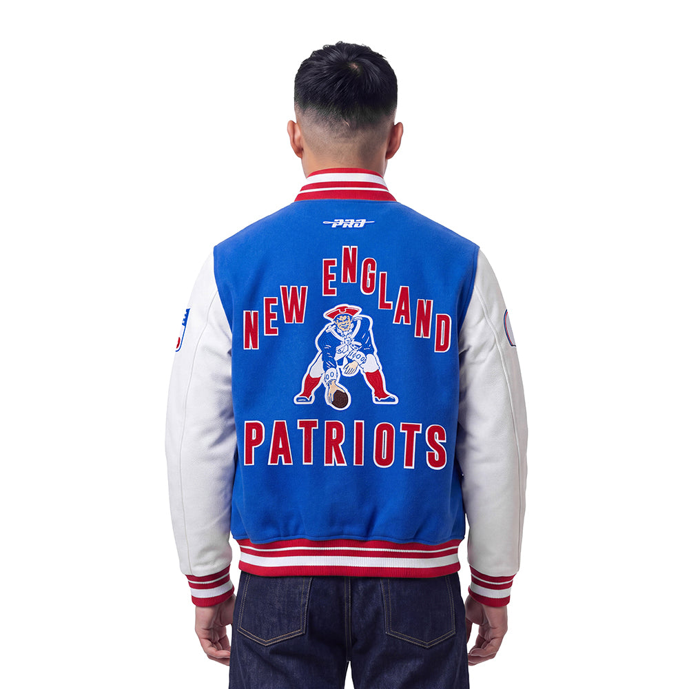 CHAMARRA UNIVERSITARIA NFL NEW ENGLAND PATRIOTS ON TOP