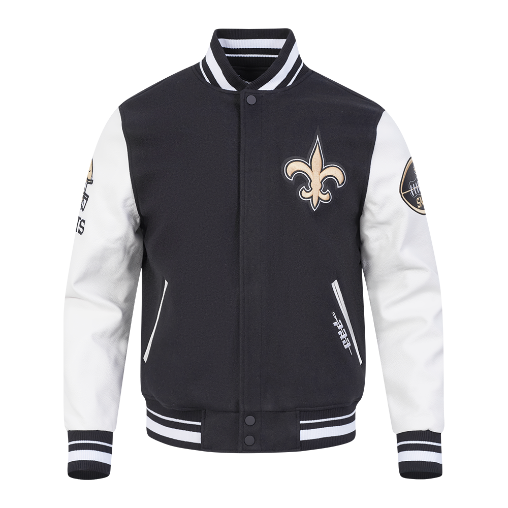 CHAMARRA UNIVERSITARIA NFL NEW ORLEANS SAINTS OLD ENGLISH