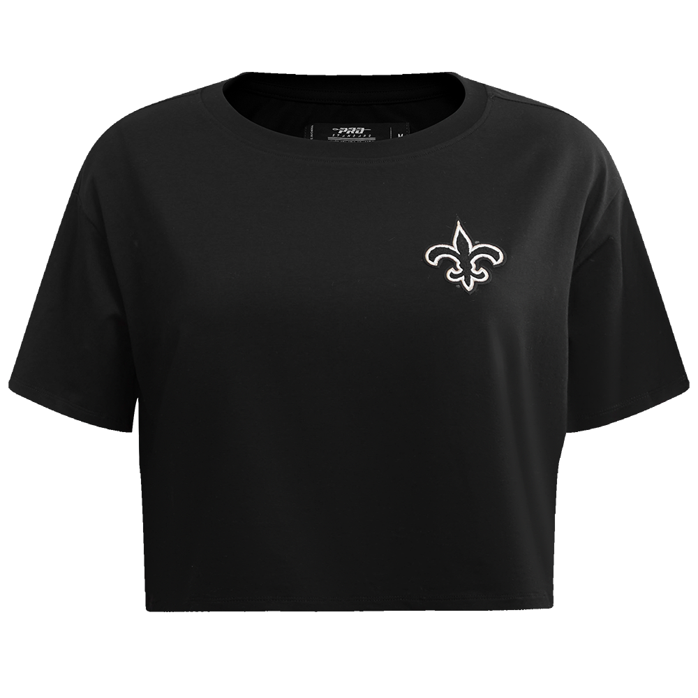 PLAYERA CROP NFL NEW ORLEANS SAINTS CLASSIC CHENILLE PARA MUJER