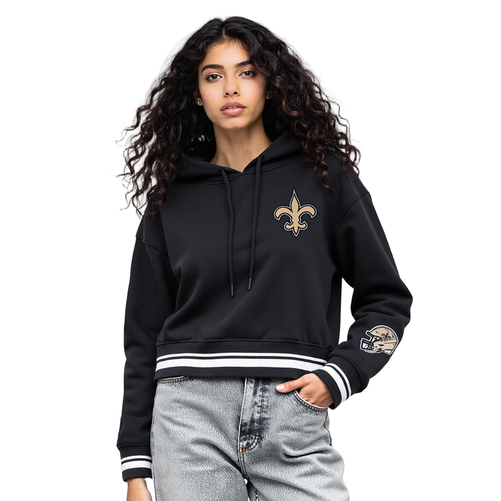 SUDADERA CON GORRO NFL NEW ORLEANS SAINTS MASH UP PARA MUJER