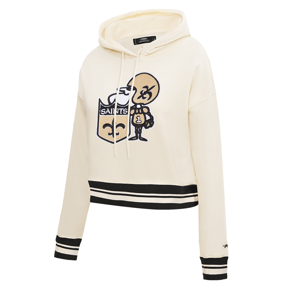 SUDADERA CON GORRO NFL NEW ORLEANS SAINTS RETRO CLASSICS PARA MUJER